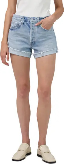 Citizens of Humanity Frieda Cuff Organic Cotton Denim Cutoff Shorts | Nordstrom | Nordstrom