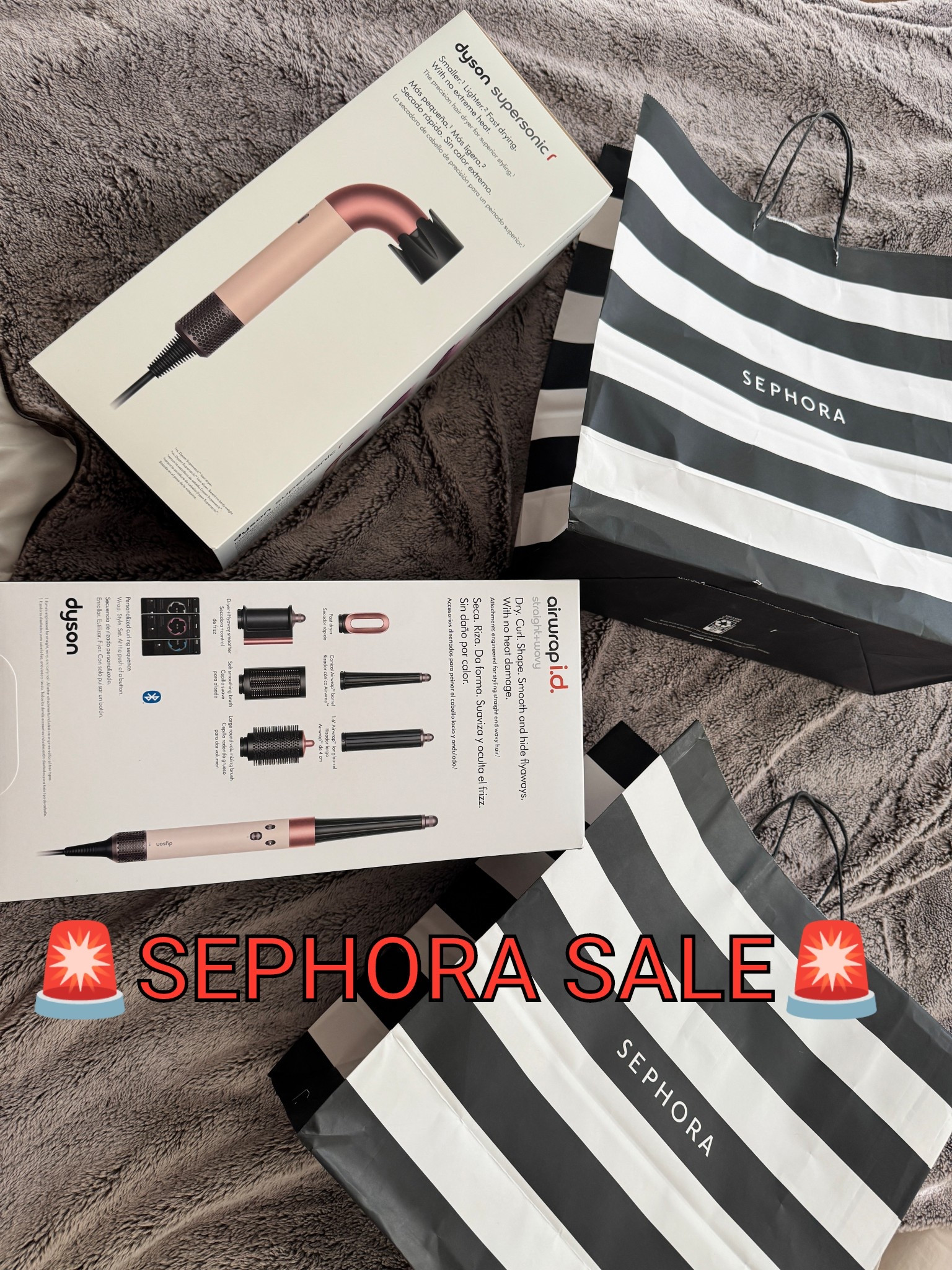 I took advantage of the Sephora Sale (going on until 4/14) and picked up a Dyson air wrap and a new blow dryer (mine just died so good timing)