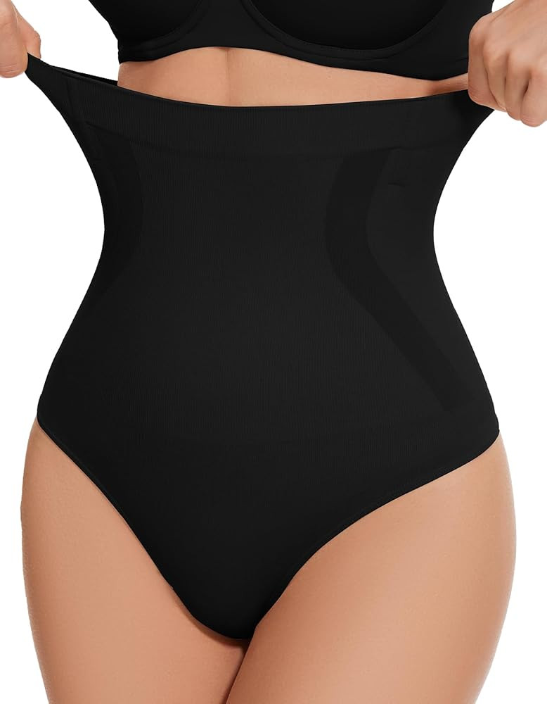 YADIFEN Tummy Control Thong Shapewear for Women High Waist Body Shaper Briefs Seamless Thong Shap... | Amazon (US)