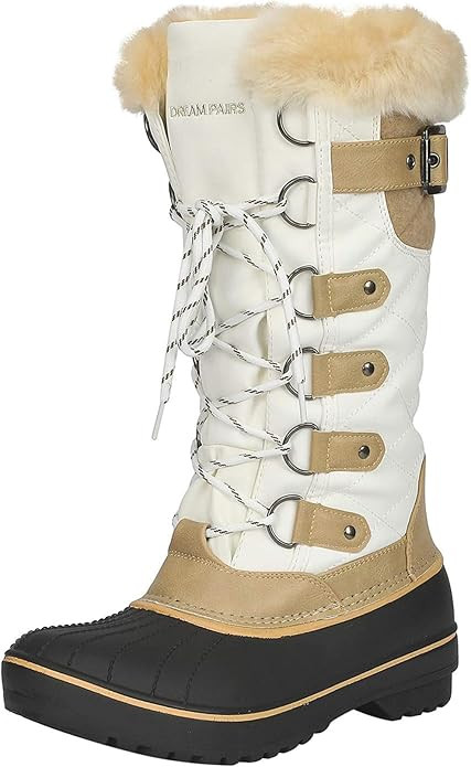 DREAM PAIRS Women's DP Warm Faux Fur Lined Mid Calf Winter Snow Boots | Amazon (US)