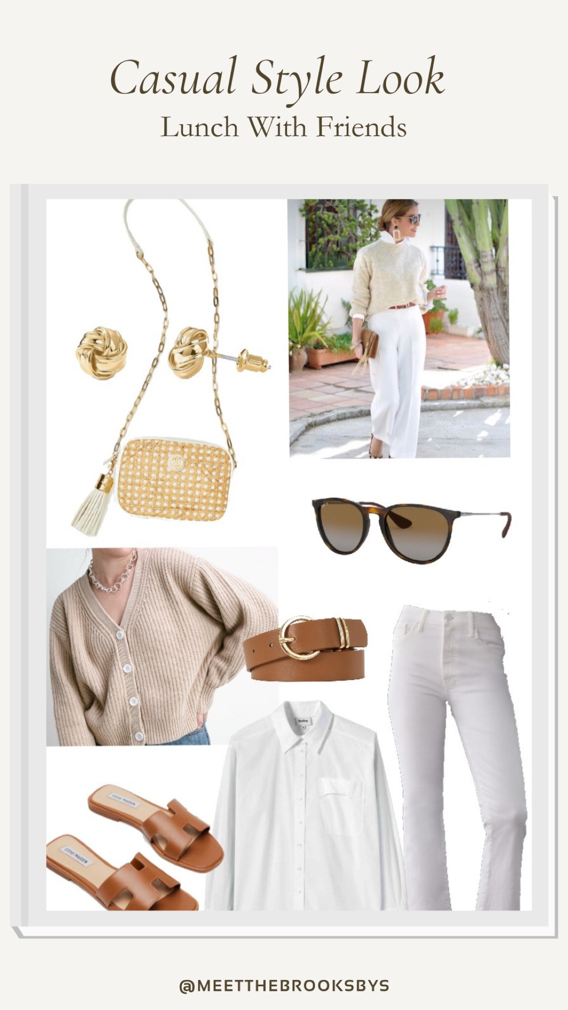 Spring Casual Look: Lunch with friends. Step into spring looking fresh in all white. 

🏷️ Casual, cute, classy, spring fashion, outfit inspiration, stylish, trendy, chic, relaxed, brunch attire, seasonal wardrobe, mix and match, versatile pieces, day out, fashion-forward, easygoing, laid-back elegance.

#LTKover40 #LTKworkwear #LTKstyletip