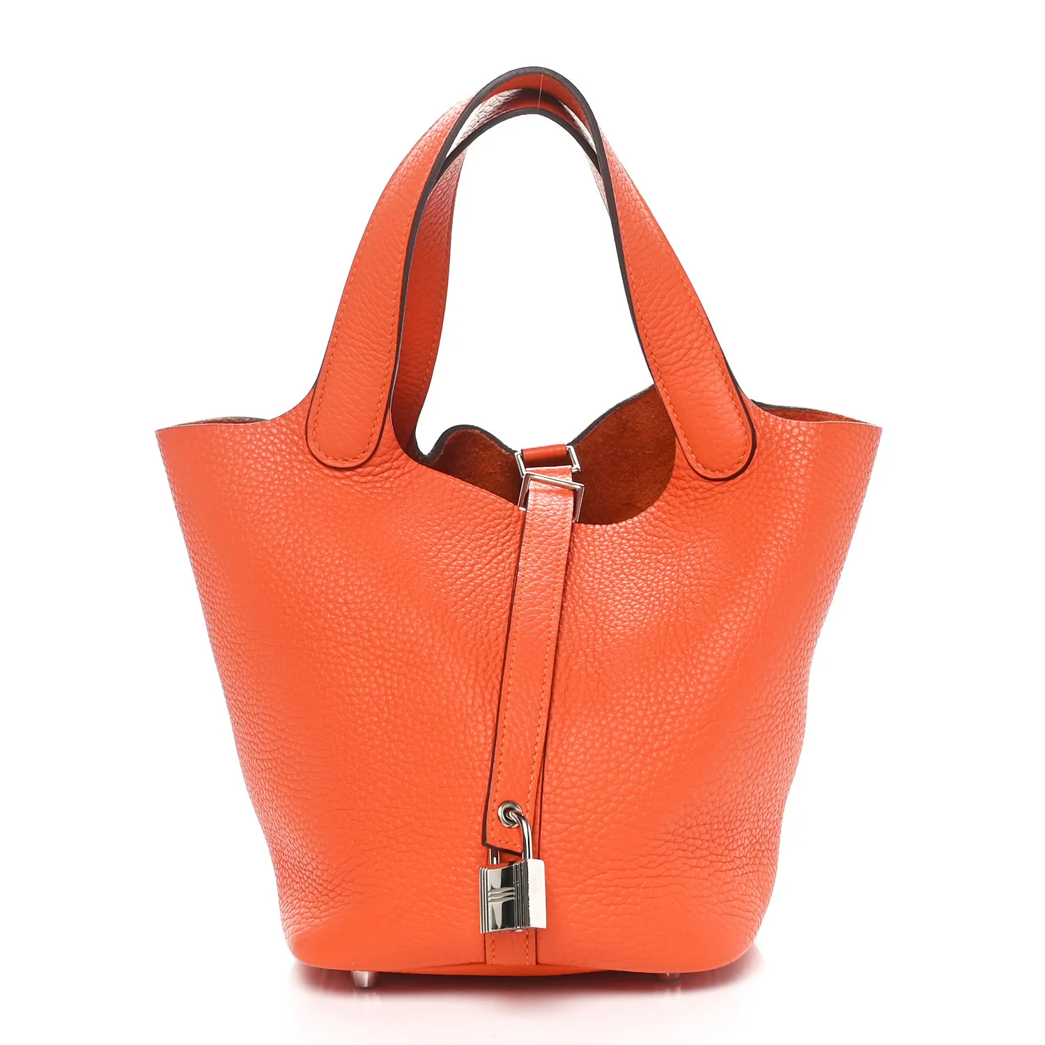 Hermes Taurillon Clemence Picotin Lock 18 PM Orange 1657128 | FASHIONPHILE (US)