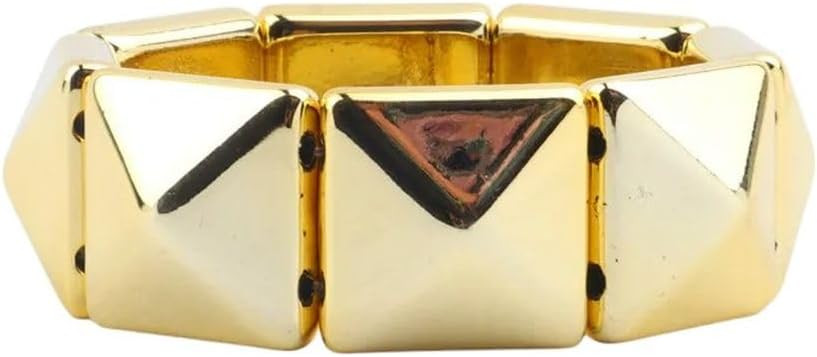 New 2026 Unisex Colorful Wide Acrylic Stud Bracelets Bangles For Women Resin Charm Cuff Stretch W... | Amazon (US)