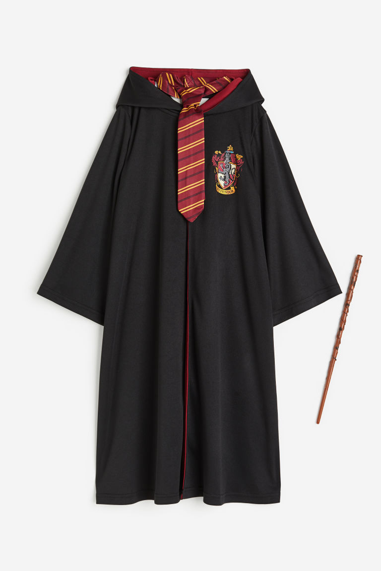 H & M - 3-piece Print-motif Costume Set - Black | H&M (US + CA)