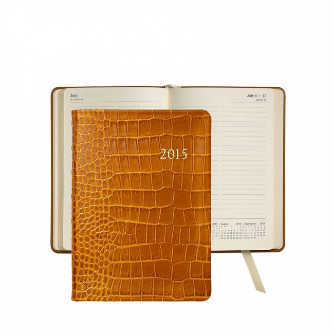 2015 Notebook Â Crocodile Embossed Leather | GiGi New York / Graphic Image