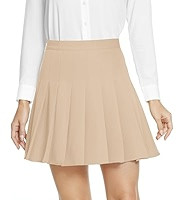 Urban CoCo Women's Pleated High Waist Solid School Uniform Skirt | Amazon (US)