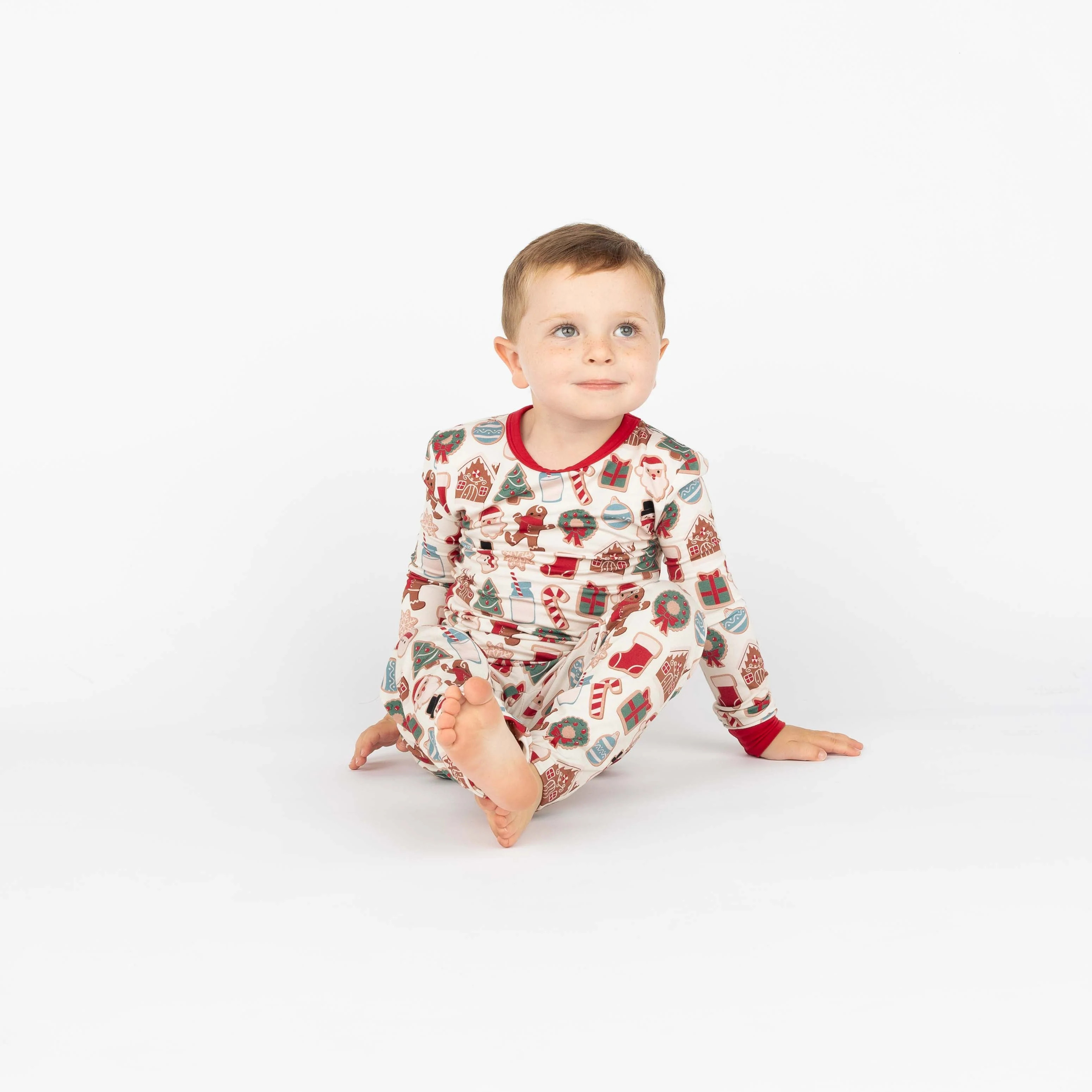Milk and Cookies Christmas Two-Piece Bamboo Long Sleeve Kids Pajama Pa | Emerson and Friends