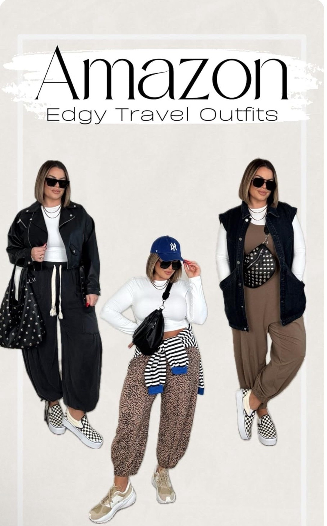 Pants XL
Overalls L
Top L
Stripe sweatshirt XL
Vest XL
Moto jacket linked to similar one . Size XL

#AmazonFashion #AmazonFinds #AmazonOutfits #AmazonTravelStyle #AmazonMidsize #AmazonStreetStyle

#TravelOutfit #AirportOutfit #EdgyStyle #StreetStyleWomen #CasualTravelStyle #ComfortableChic #MidsizeStyle #MidsizeFashion #CurvyStyle #CurvyCasual #RealBodyStyle #SizeInclusiveStyle

#LTKMidsize #LTKgrwm #LTKBeauty