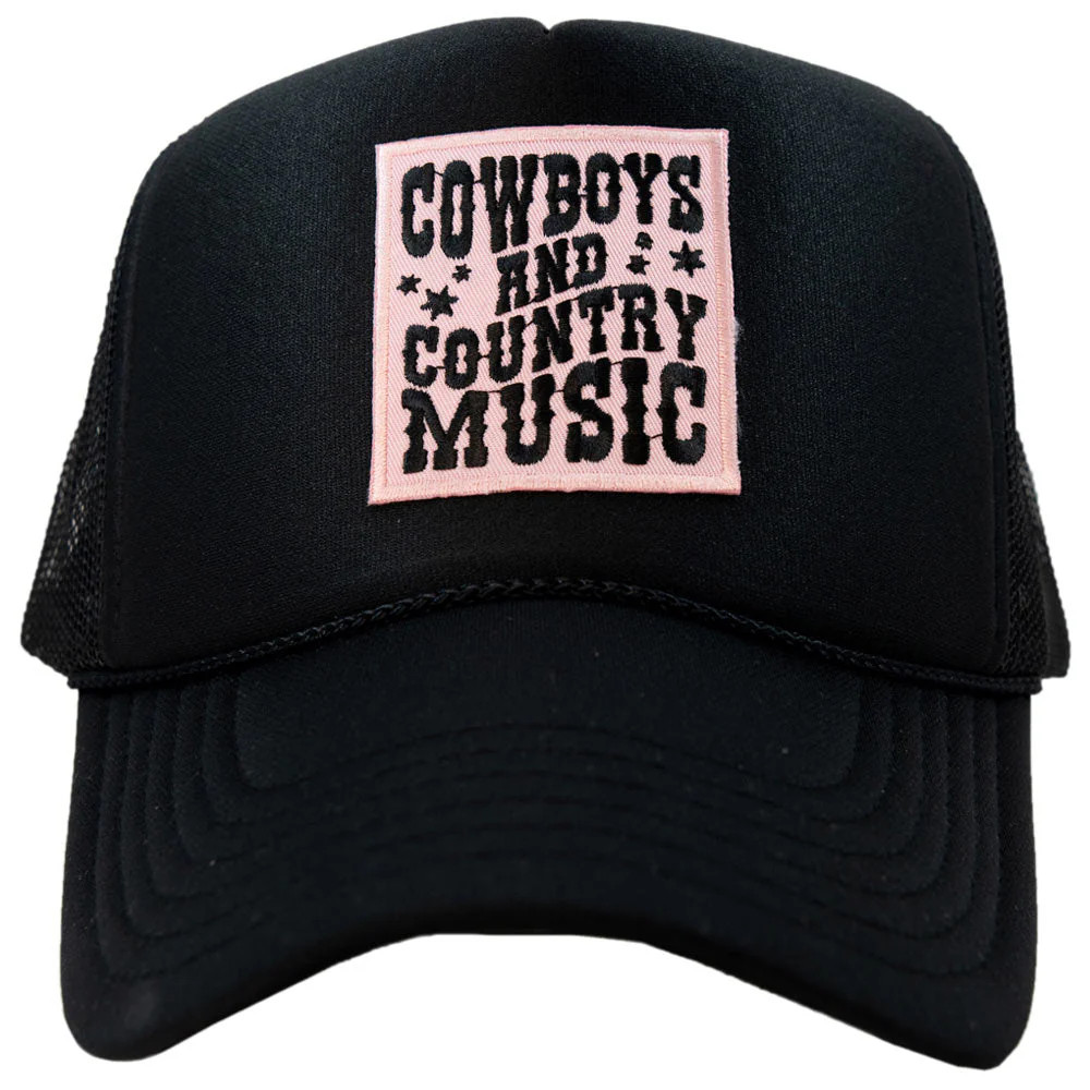 Cowboys & Country Music Pink Patch Foam Trucker Hat | Katydid.com