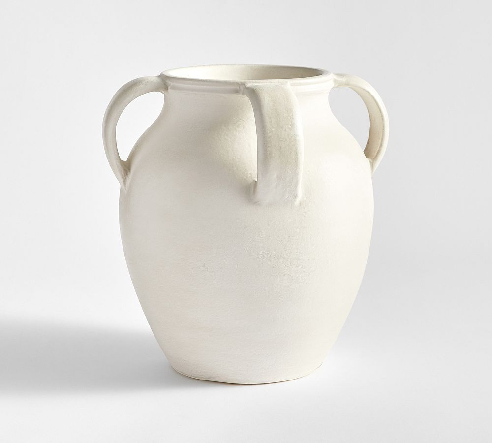Joshua Ceramic Vase, Large, White | Pottery Barn (US)