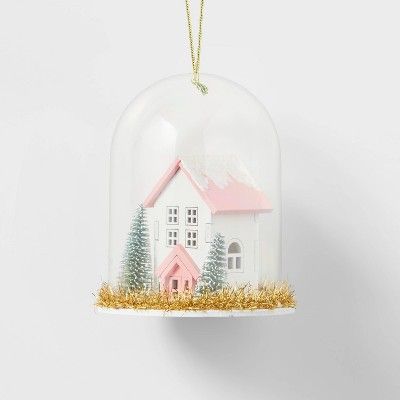 Cloche with Mini House Scene Christmas Tree Ornament - Wondershop™ | Target