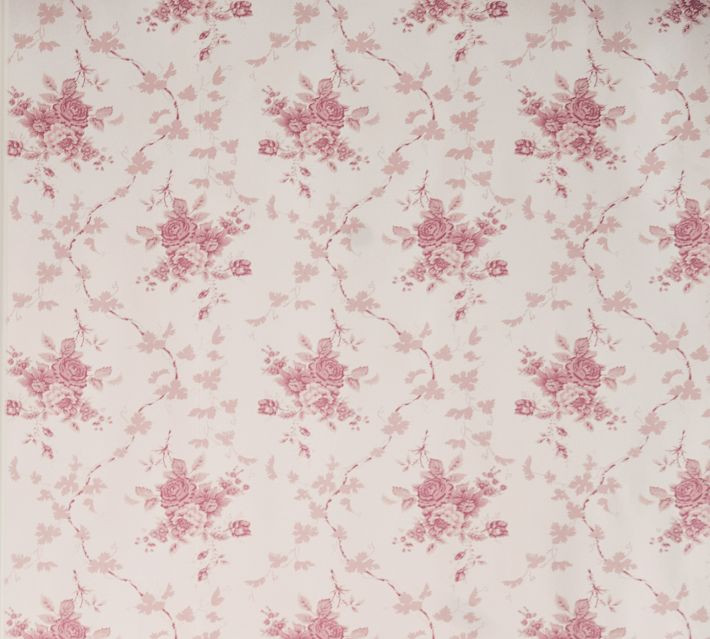 Loveshack Fancy La Vie En Rose Pink Wallpaper Peel And Stick Roll Set Of 2 Panels 48x132 | Pottery Barn (US)