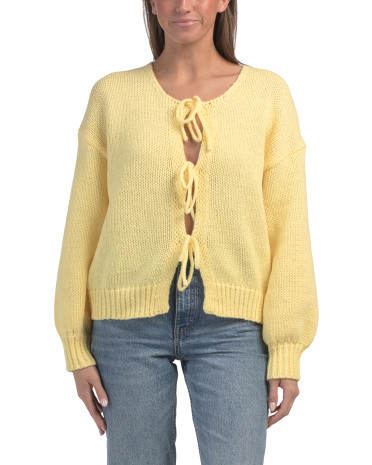 Front Tie Knit Cardigan for Women | Polyester | Marshalls