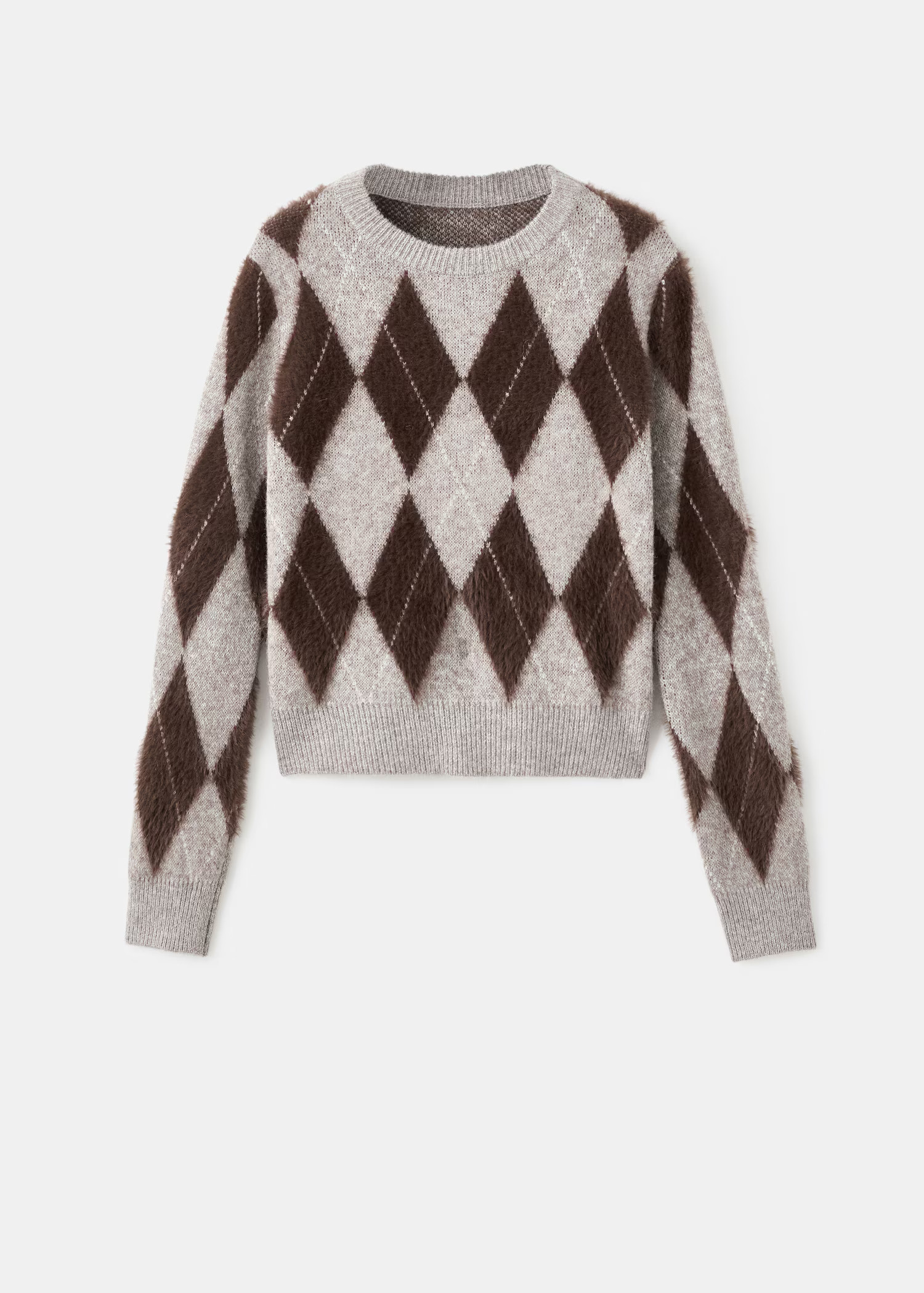 Argyle knit sweater - Women | MANGO USA | Mango (US/MX/AU)