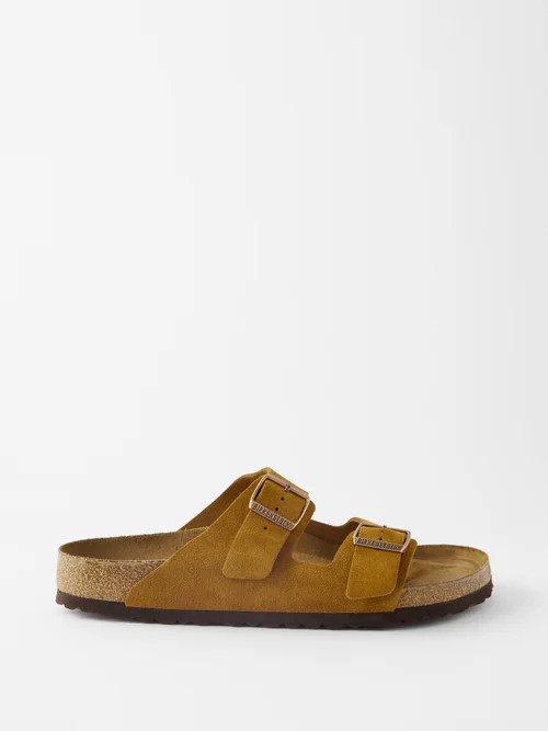 Birkenstock - Arizona Suede Sandals - Mens - Brown | Matches (UK)