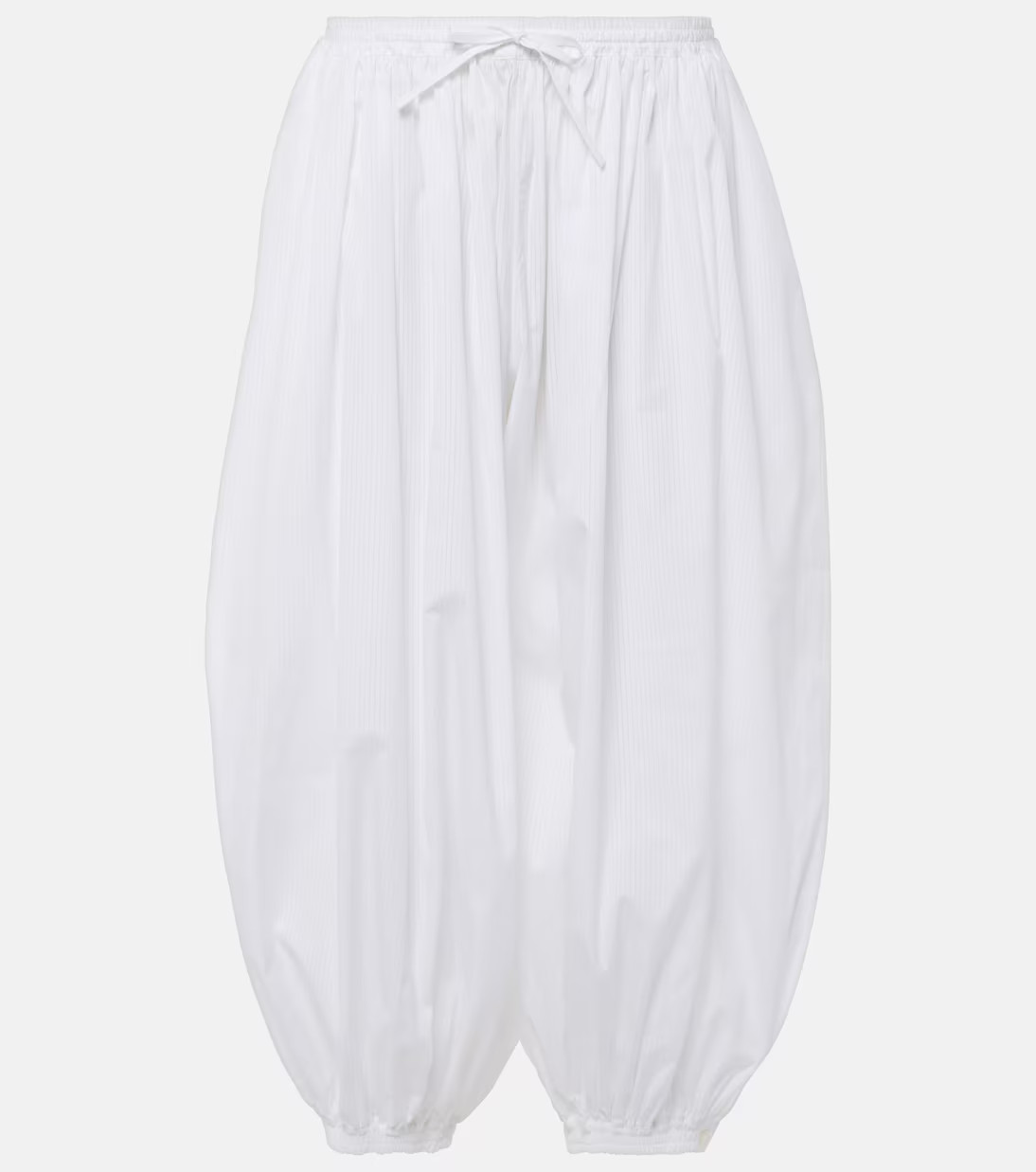 Pleated cotton poplin wide-leg pants | Mytheresa (INTL)