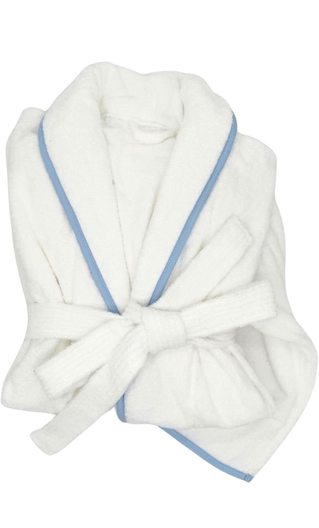 My new favorite robe! This terry robe is so cozy and perfect to jump out of the shower with! The light blue trim is the perfect grand millennial vibe!

#LTKselfcare #LTKgrwm #LTKmorningroutine
