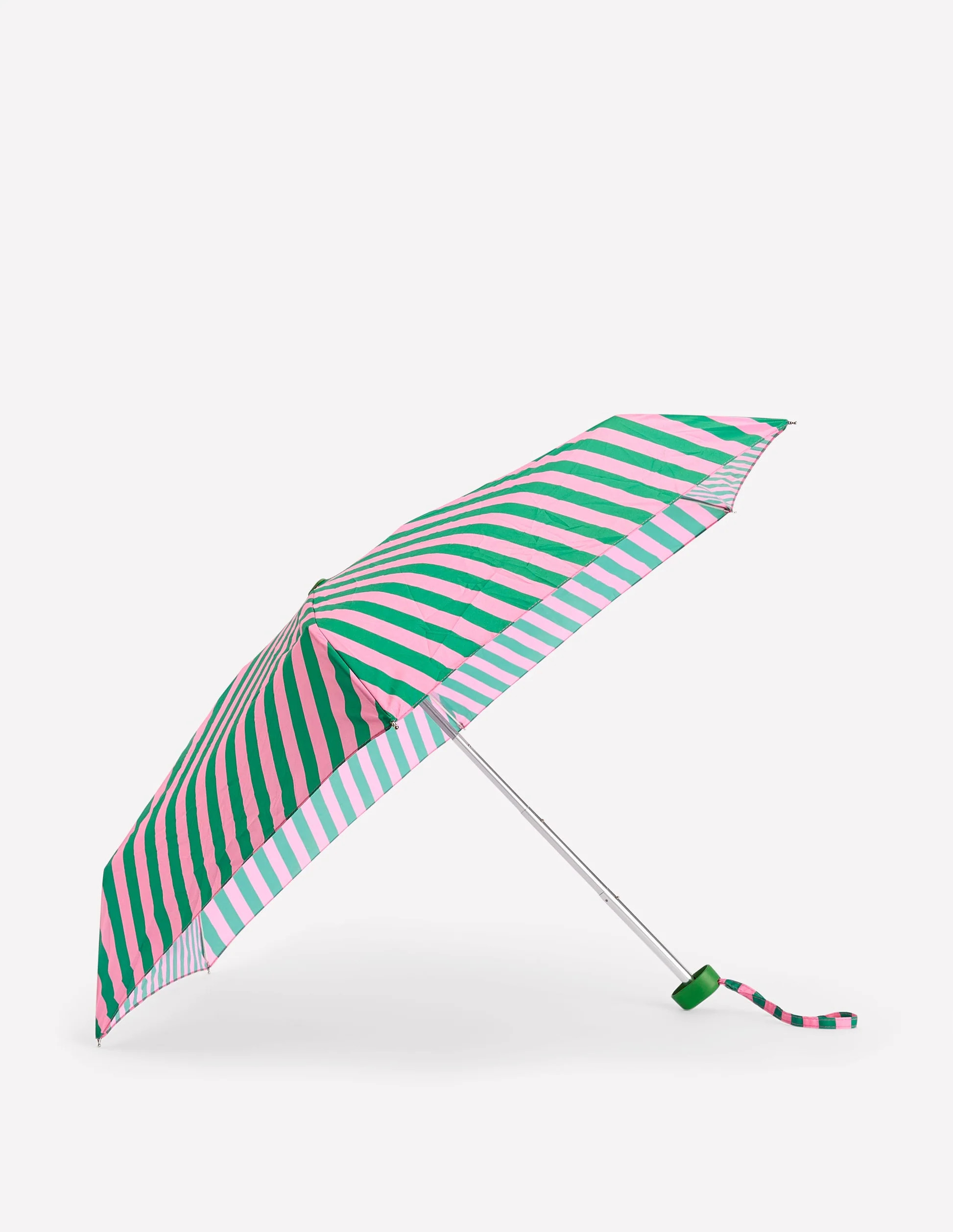 Small Umbrella-Green/Pink Stripe | Boden (US)