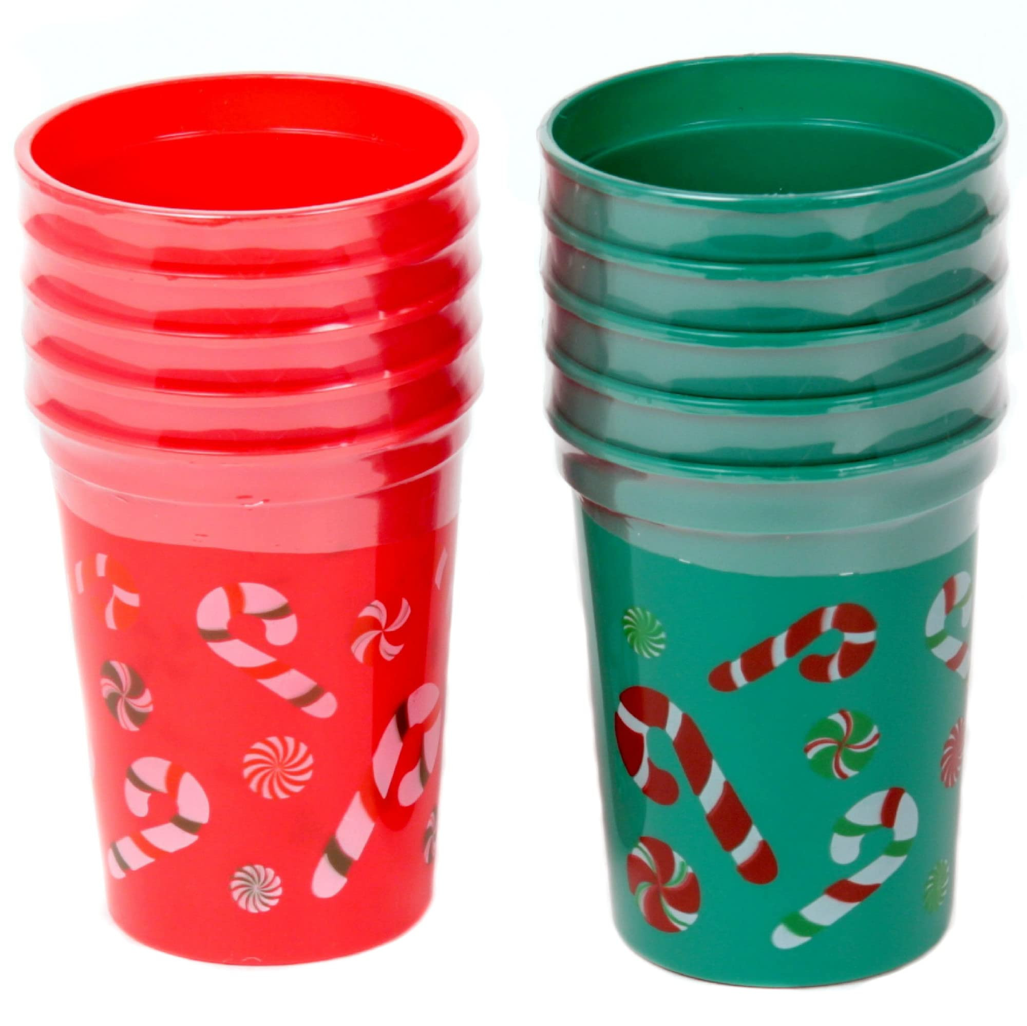 Chef Craft Select Plastic Christmas Cup Set, 10 ounce capacity 5 piece set, Color May Vary | Amazon (US)