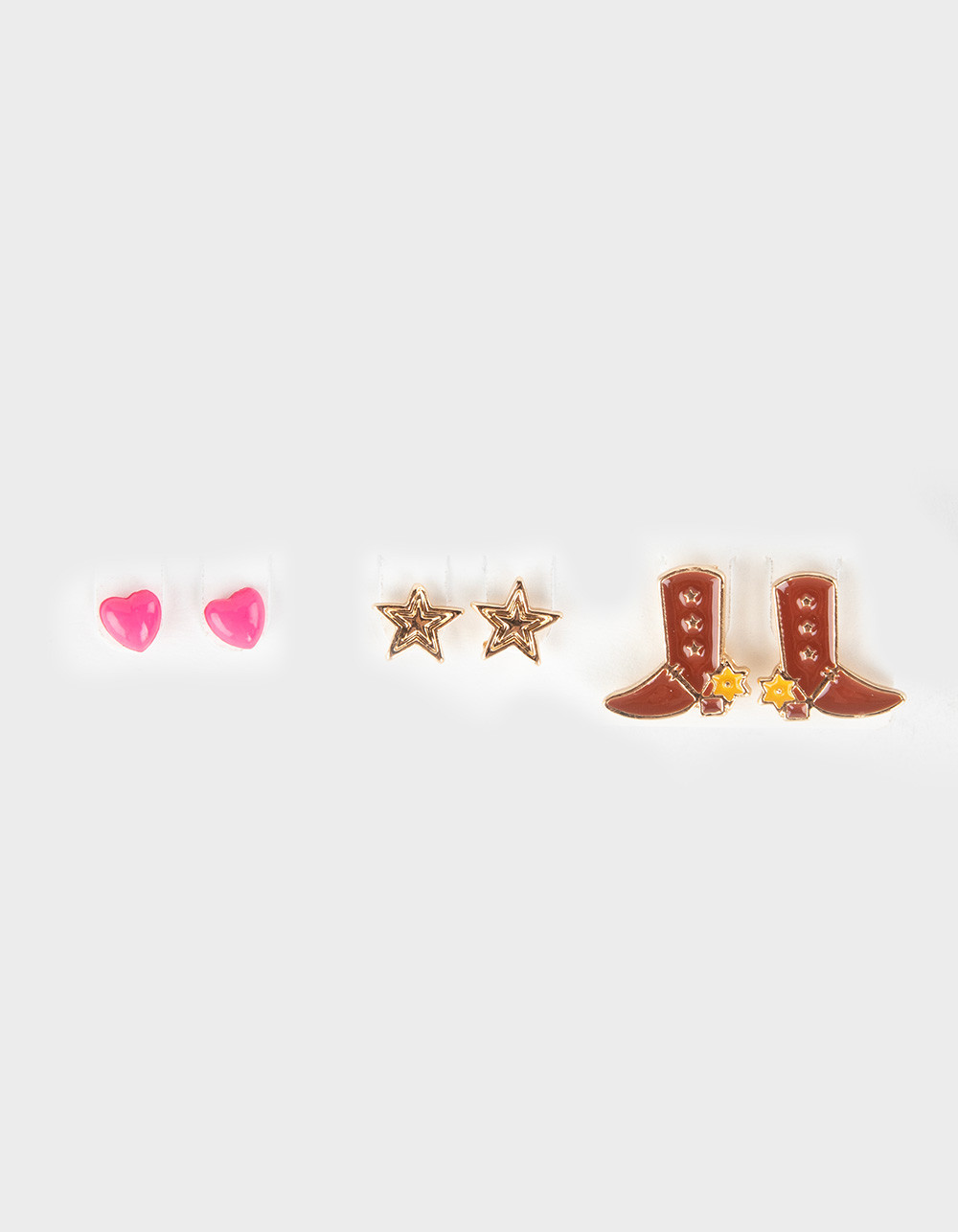 FULL TILT 3 Pack Star Cowboy Boot Earring Set | Tillys