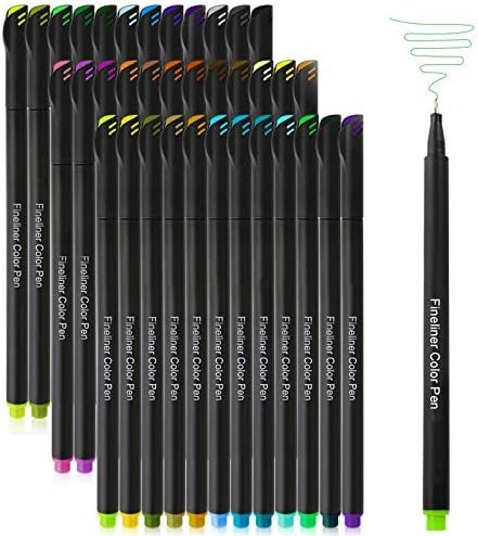 36 Colors Journal Planner Pens, Colored Fine Point Markers Drawing Pens Porous Fineliner Pen for ... | Amazon (US)