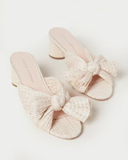 Emilia Plaid Pleated Bow Heel | Loeffler Randall