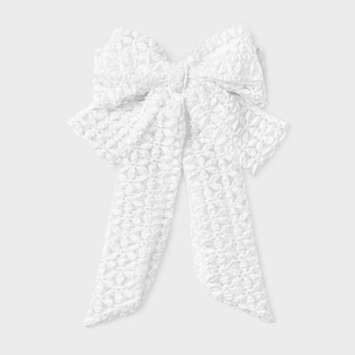 Lace Hair Bow Barrette with Tail - Wild Fable™ White | Target