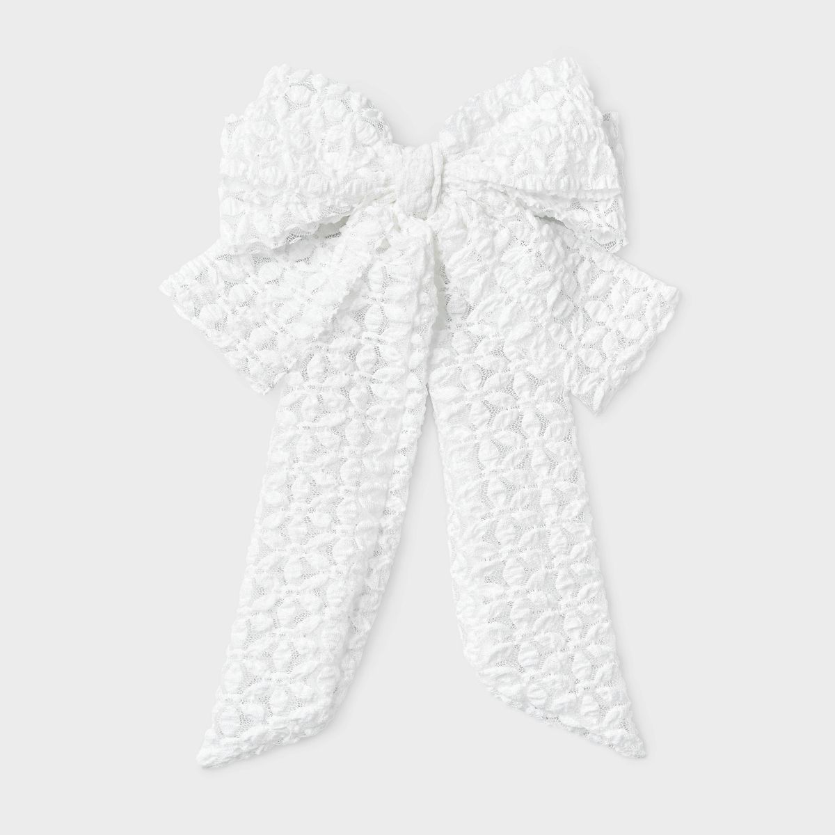 Lace Hair Bow Barrette with Tail - Wild Fable™ White | Target