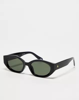 AIRE mensa sunglasses with green lens in black | ASOS (Global)