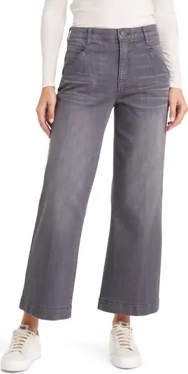 'Ab'Solution Skyrise V-Pocket Wide Leg Jeans | Nordstrom