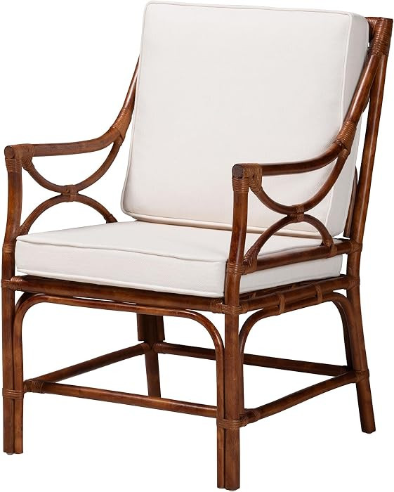 Bali & pari Cleantha Marbled Tortoise Natural Rattan Armchair | Amazon (US)