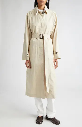 TEURN STUDIOS Unlined Belted Water Repellent Trench Coat in Beige at Nordstrom Rack, Size 6 Us / 38 Eu | Nordstrom Rack