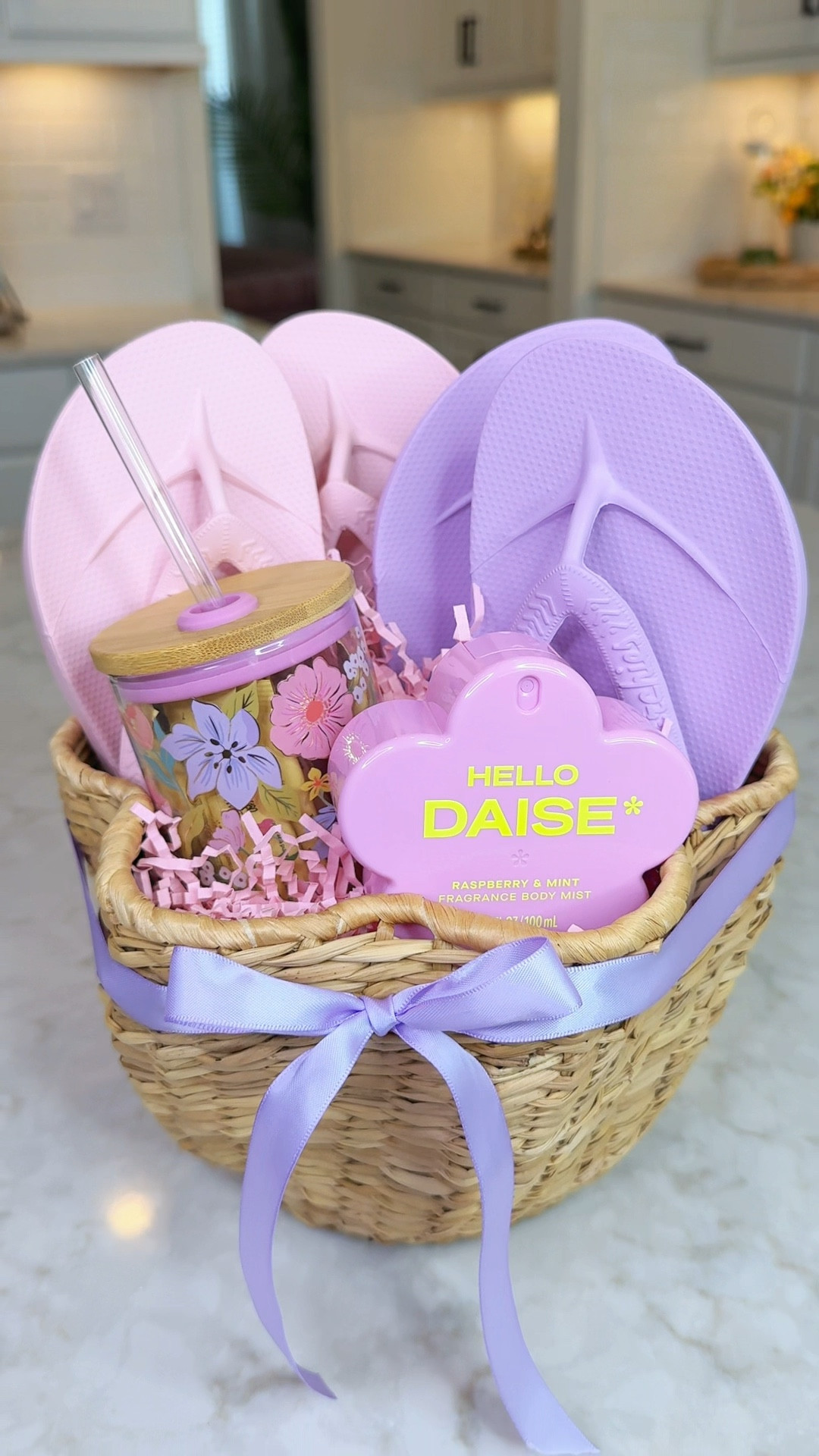 Spring gift basket fills with the most comfortable flip flops ever!! Cutest floral tumbler cup, electrolytes, and adorable body spray🌸💜 Perfect for a  Mother’s Day gift, a birthday gift, or just because!



#LTKMothersDay