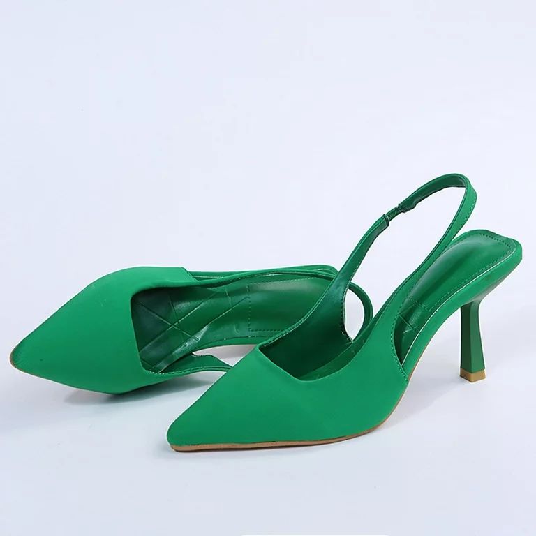 Vedolay High Heel Shoes For Women Women's Closed Pointed Toe Heels Buckle Strap Heel Dressy Pumps... | Walmart (US)