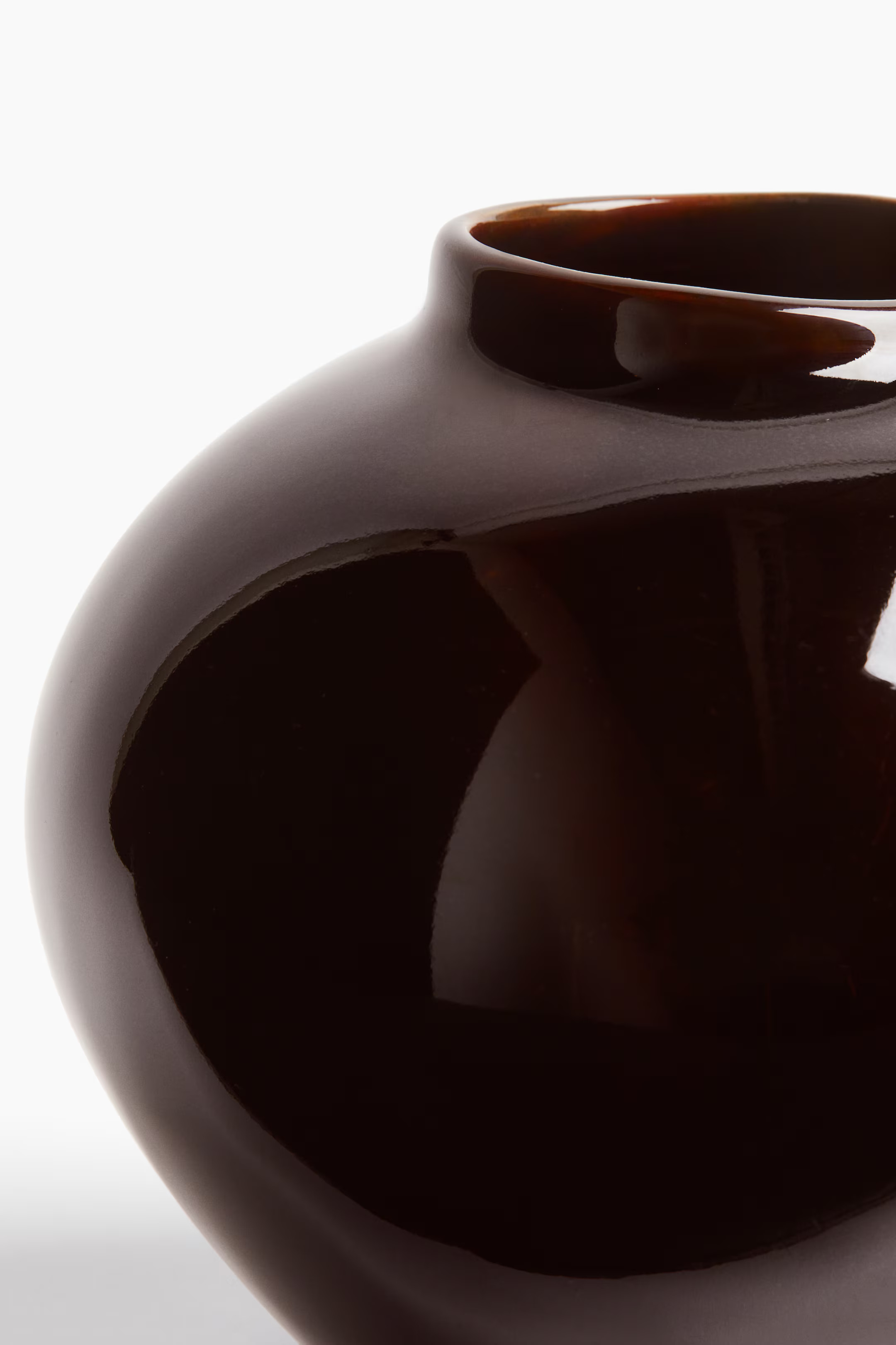 Irregular Stoneware Vase - Dark brown - Home All | H&M US | H&M (US + CA)