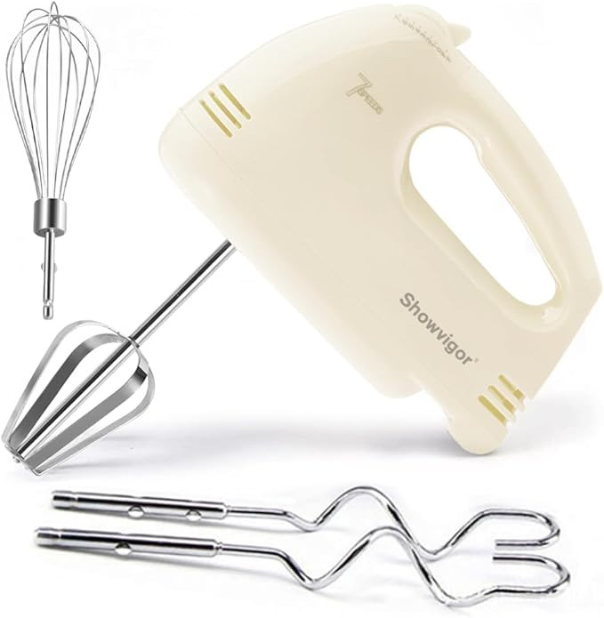 Handmixer Electric Handheld - 7 Speed Portable Kitchen Mixer Electric with 5 Stainless Steel Acce... | Amazon (US)