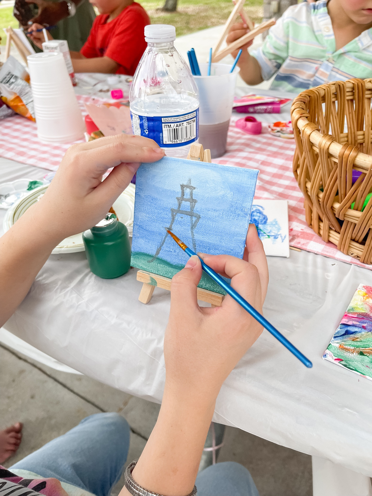 Birthday party activities: painting a small canvas 

#LTKparties #LTKfamily #LTKkids