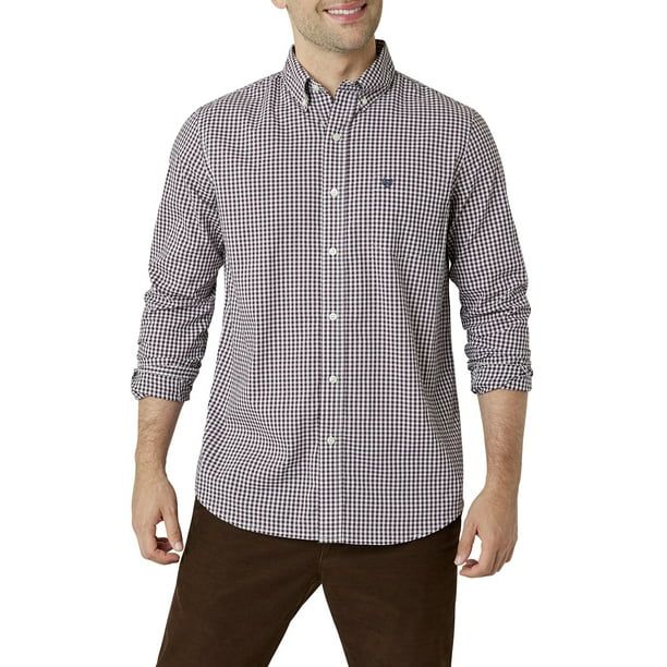 Chaps Men's Long Sleeve Sustainable Easy Care Woven Shirt -Sizes XS up to 4XB - Walmart.com | Walmart (US)