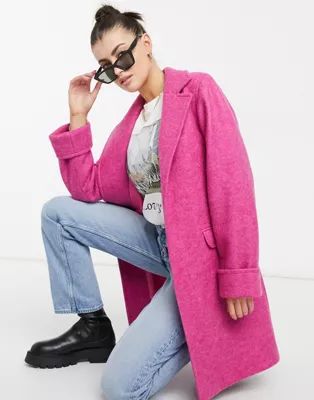 Helene Berman short Ruth belted coat in pink | ASOS (Global)
