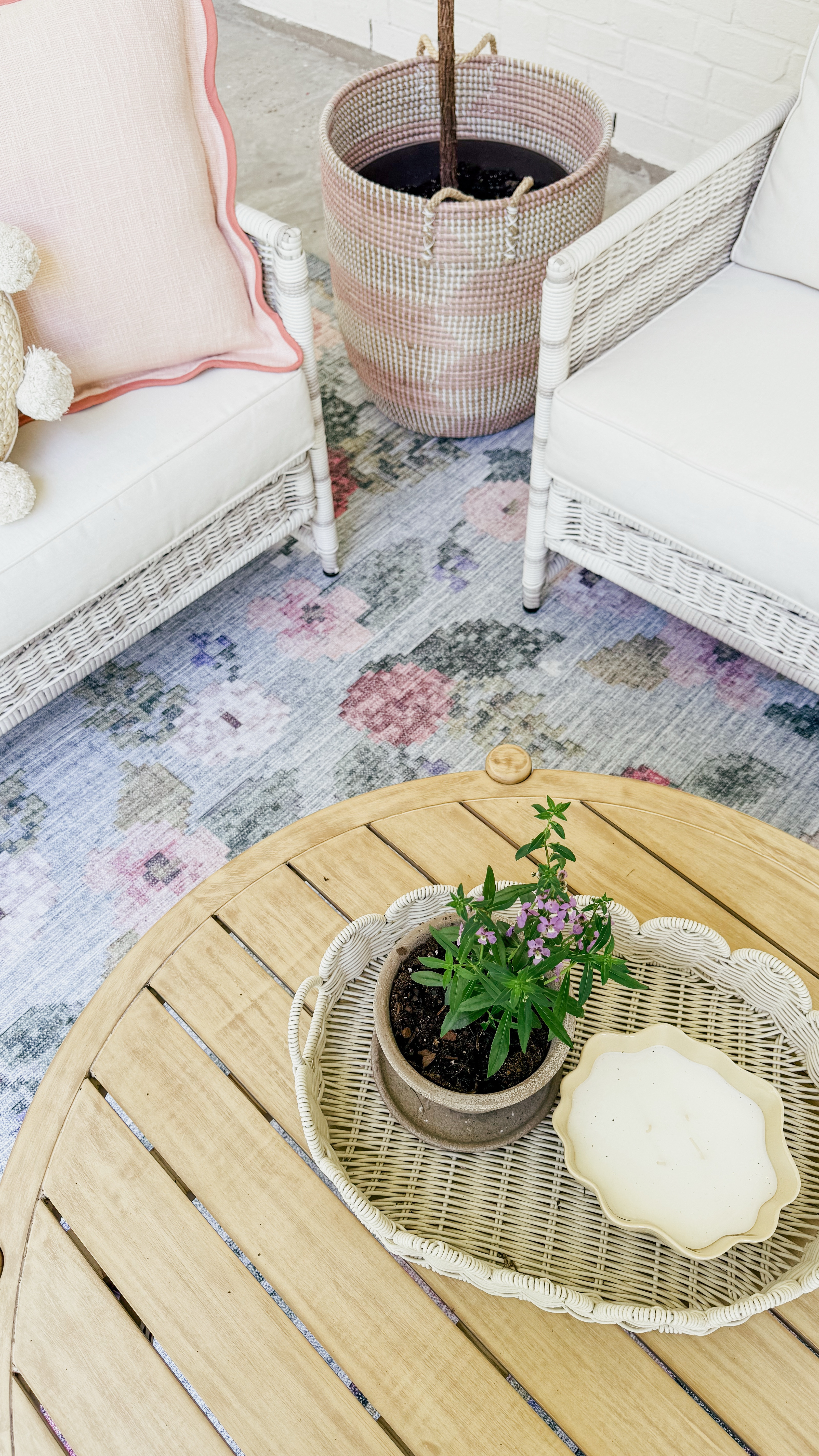 Just a little sprucing up of the back porch! All great affordable finds! 

THEBLOOMINGNEST porch summer spring floral rug coffee table end table plants 

#LTKHome #LTKSeasonal #LTKFindsUnder100