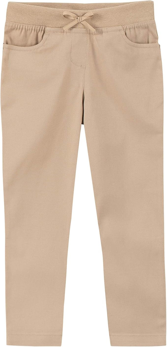 Nautica Girls' School Uniform Skinny Fit Stretch Twill Pant | Amazon (US)