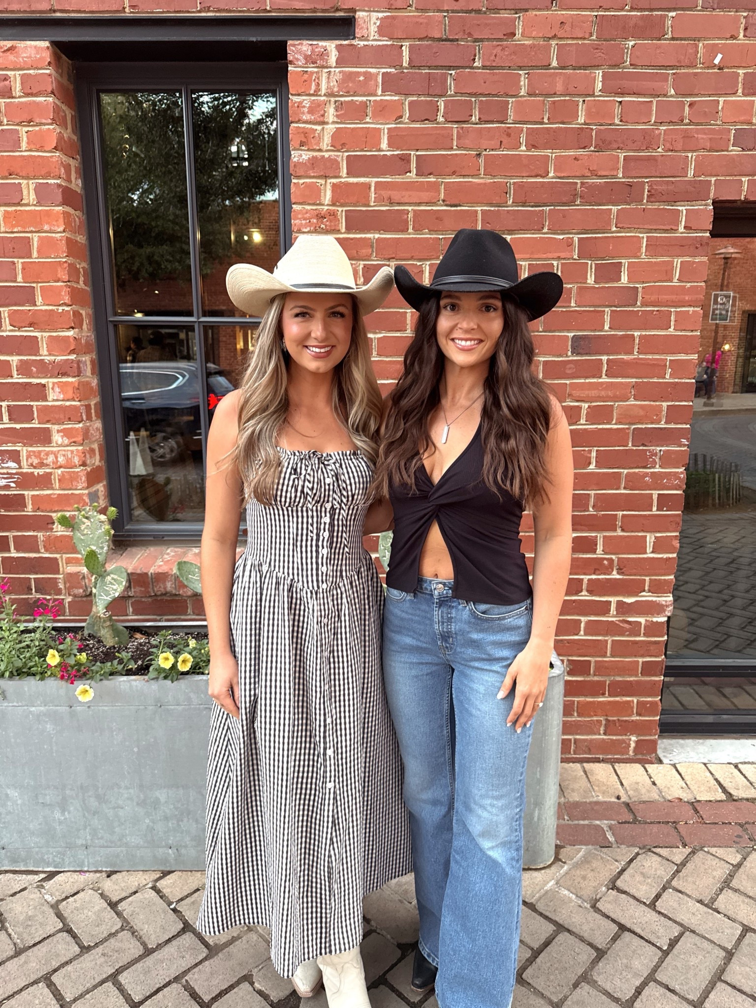 Spotted in the Stockyards 🤠 
Western outfit
Rodeo 
Maxi dress
Gingham