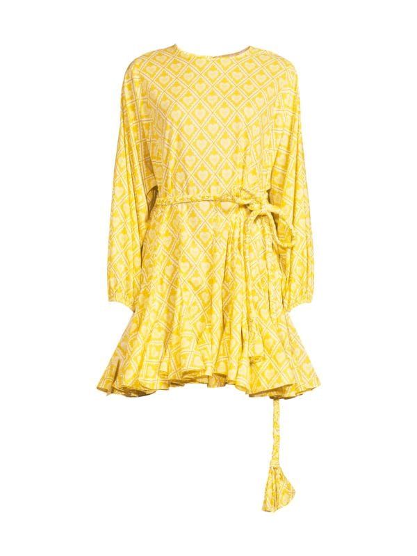 Ella Belted Print Dress | Saks Fifth Avenue OFF 5TH (Pmt risk)