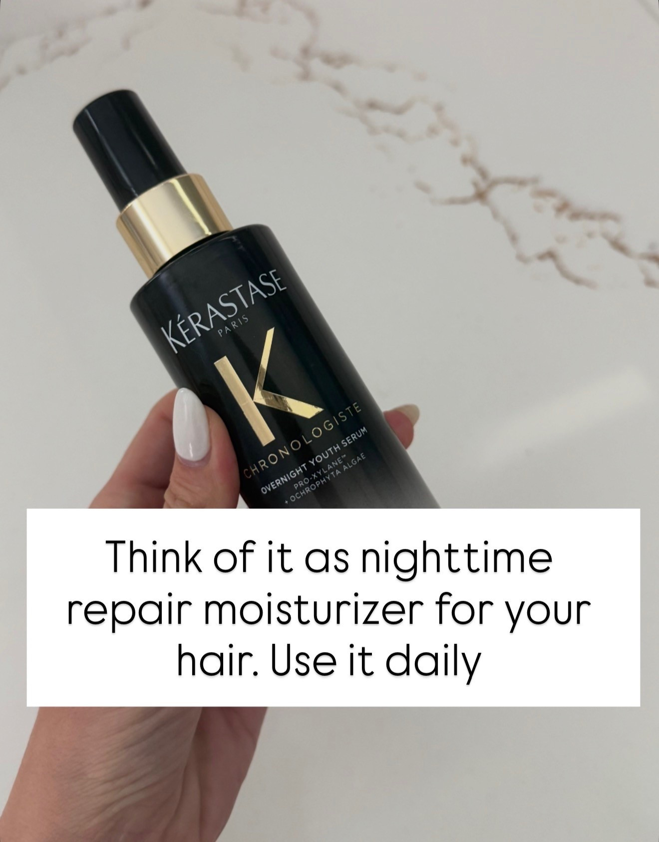 this has been such a game changer for my hair. think of it like a nighttime moisturizer but for your ends, it helps smooth, hydrate, and makes everything feel healthier by morning. lightweight, not greasy, and you can use it daily without weighing your hair down. wake up and your hair just looks better

hair care, overnight serum, healthy hair routine, glossy hair, everyday hair care, beauty favorites, annabrstyle 

#LTKOver40 #LTKBeauty #LTKgrwm