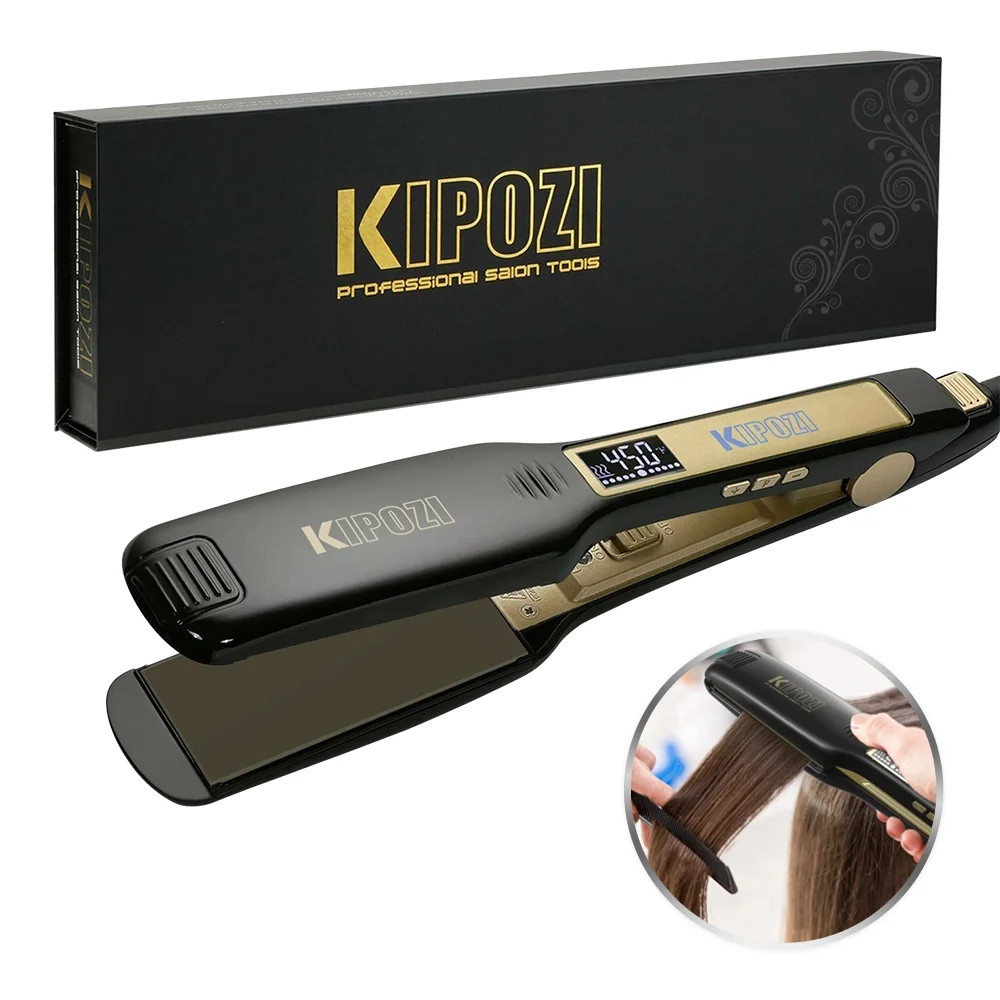 KIPOZI Negative Ion Flat Iron, Anti-Static Hair Straightener with 1.75 Inch Floating Titanium Wid... | Walmart (US)