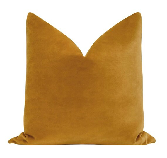 Sonoma Velvet // Curry Pillow COVER ONLY | gold velvet pillow | throw pillow | | Etsy (US)