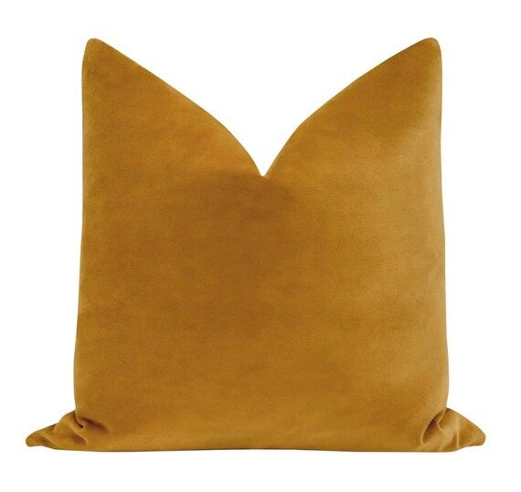 Sonoma Velvet // Curry Pillow COVER ONLY | gold velvet pillow | throw pillow | | Etsy (US)
