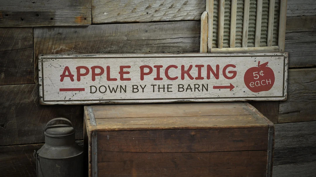 Apple Pickers Sign, Apple Picking Decor, Apple Picking, Wooden Apple Event Sign Decor, Wood Decor... | Etsy (US)