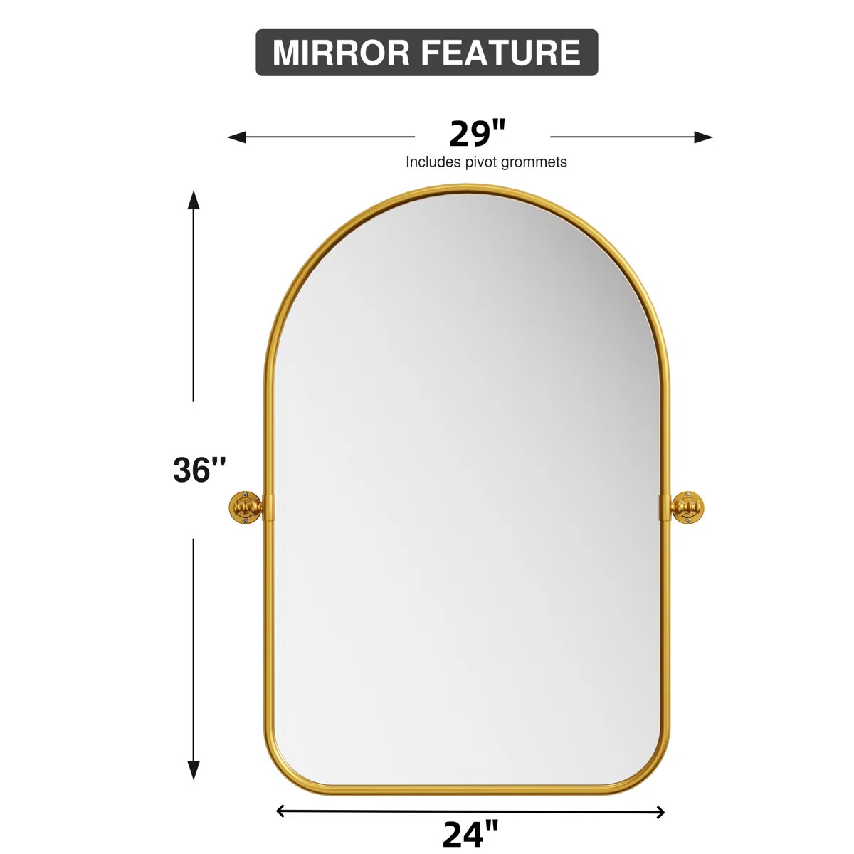 Quesenberry Metal Arch Wall Mirror (Set of 2) | Wayfair North America
