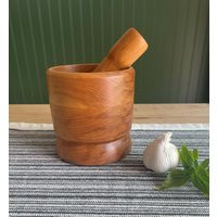 Large Mortar & Pestle in Cherry Wood/Spice Grinder Bowl/Wood Bowl/Pepper Grinder | Etsy (US)